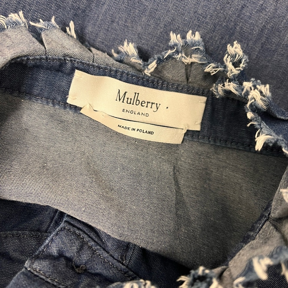 Mulberry England Ruffled denim shirt dress/tunic - Picture 6 of 9